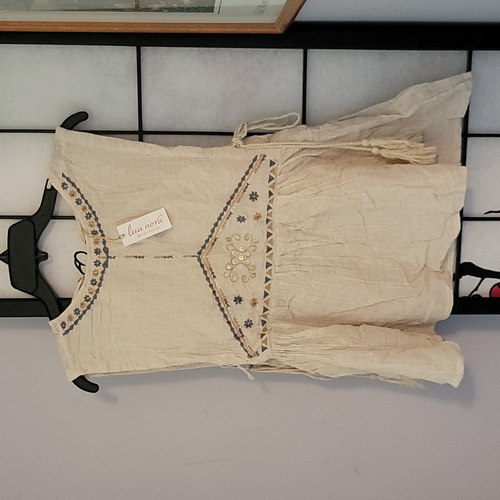 Tank Top Ruffle Waist Muslin